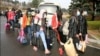 북한 해외식당에서 근무하는 종업원 13명이 집단 탈출해 지난 7일 국내에 입국했다고 한국 통일부가 8일 밝혔다. 정준희 통일부 대변인은 이날 정부서울청사에게 열린 기자회견에서 "북한 해외식당에서 근무 중이던 지배인과 종업원 등 13명이 집단 귀순했다"며 "이들은 남자 지배인 1명과 여자 종업원 12명으로, ㅈ지난 7일 서울에 도착했다"고 말했다. 통일부 제공 사진.