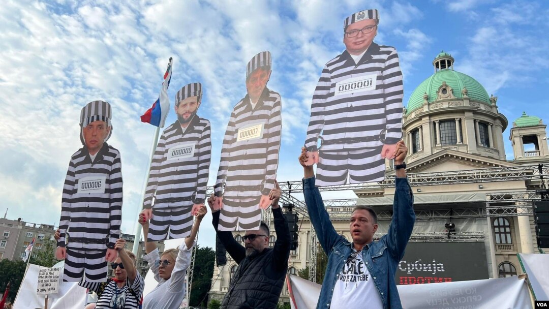Sedmi protest protiv nasilja u Beogradu (Foto: VOA/Jovana Đurović)