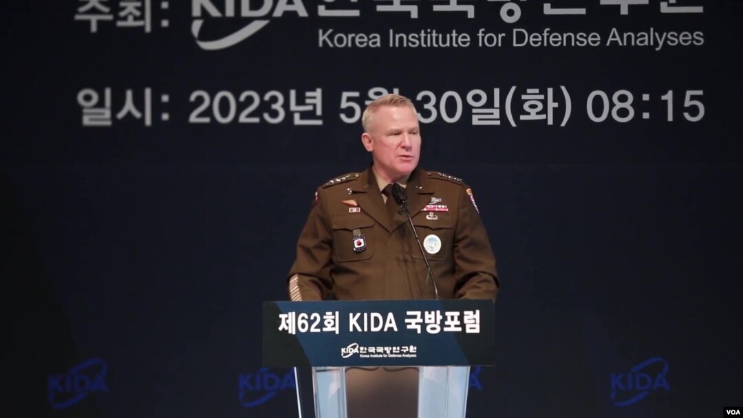 폴 라캐머라 한미연합사령관 겸 주한미군사령관이 30일 한국국방연구원(KIDA)이 주최한 '국방 포럼'에서 기조연설을 했다.