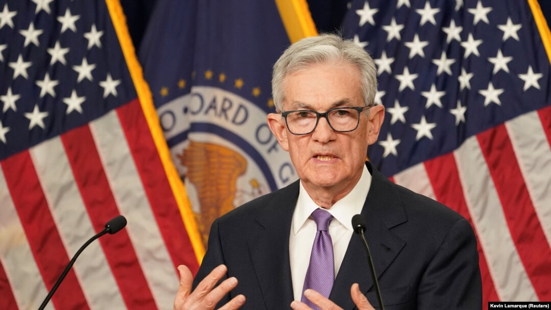 제롬 파월 미 연방준비제도(연준) 의장이 지난 13일 연방공개시장위원회(FOMC) 정례회의 직후 기자회견에서 기준금리 동결에 관해 설명하고 있다. (자료사진)