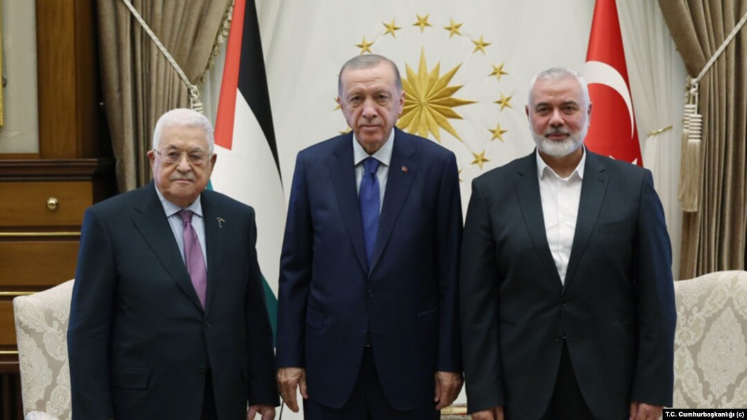Abbas, Erdogan û Hanîye li Enqerê (Arşîv)