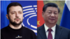 Xi Jinping + Zelensky combined image