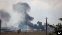 Последствия взрыва на одном из российских складов боеприпасов в Крыму. Архивное фото.