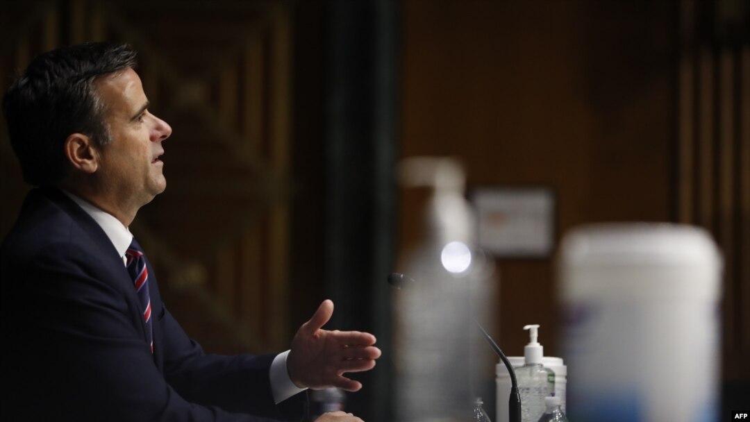 El representante John Ratcliffe, republicano de Texas, testifica ante una audiencia de nominación del Comité de Inteligencia del Senado en Capitol Hill en Washington, DC el 5 de mayo de 2020. 