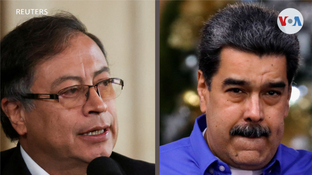 ARCHIVO - Los presidentes Colombia, Gustavo Petro, a la derecha, y de Venezuela, Nicolás Maduro, tienen previsto reunirse el 1 de noviembre de 2022 en Caracas.
