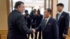 U.S. Secretary of State Mike Pompeo meets with Kim Yong Chol, second from right, a North Korean senior ruling party official and former intelligence chief, for a second day of talks at the Park Hwa Guest House in Pyongyang, North Korea, Saturday, July 7, 2018.
