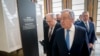 Antonio Guterres, United Nations Secretary-General, center, walks along the Yad Vashem Book of Names of Holocaust Victims Exhibit, Jan. 26, 2023, at United Nations headquarters in New York. 