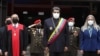 El presidente venezolano Nicolás Maduro acude en enero de 2021 a un acto del poder judicial de su país junto a su esposa, Cilia Flores, a la derecha, y el entonces presidente del Tribunal Supremo de Justicia, Maikel Moreno, aún magistrado.