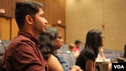 Nisarg Mistry says he felt it was important as a man to engage in more conversations about feminism. (E. Sarai/VOA)