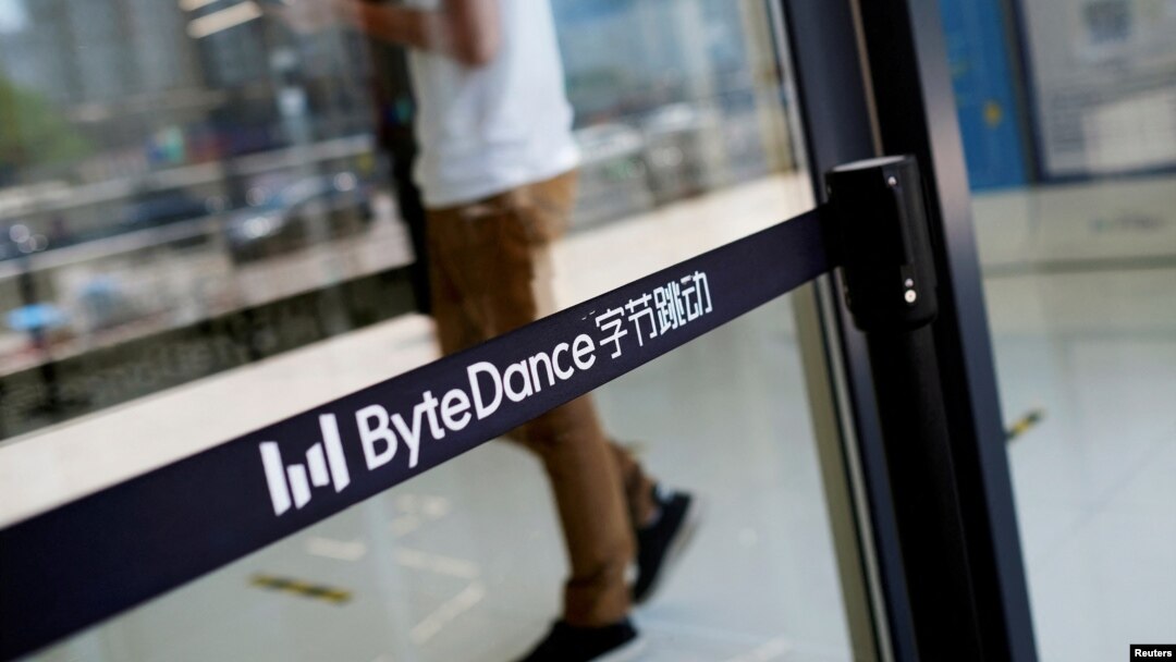 FILE - A logo of ByteDance at its office in Beijing, China July 7, 2020. 