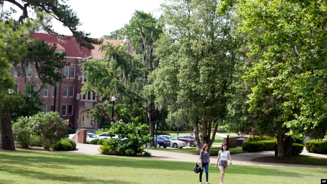 A wide view of Florida State University, in Tallahassee, Florida. Student graduation and investment in academics has boosted the school recently.