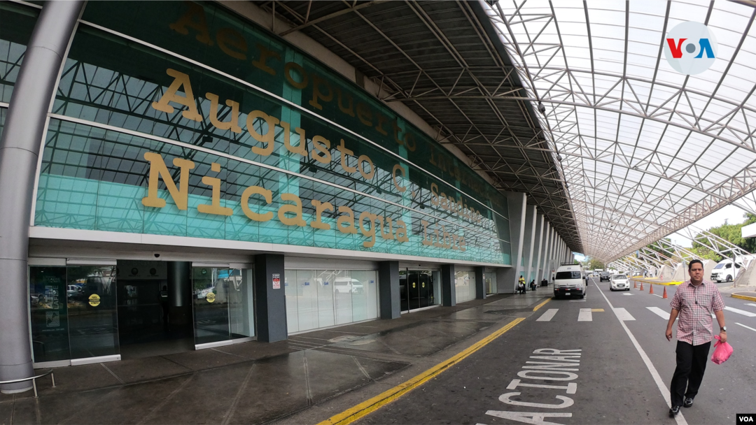 El aeropuerto de Managua, Nicaragua. Foto Houston Castillo, VOA.