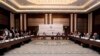 Syrian Opposition Coalition members and Syrian National Coalition members attend a meeting in Istanbul, Mar. 18, 2013. 