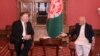 Afghanistan's President Ashraf Ghani,right, meets with U.S. Secretary of State Mike Pompeo in Kabul, March 23, 2020. (Afghan Presidential Palace/Handout via Reuters) 