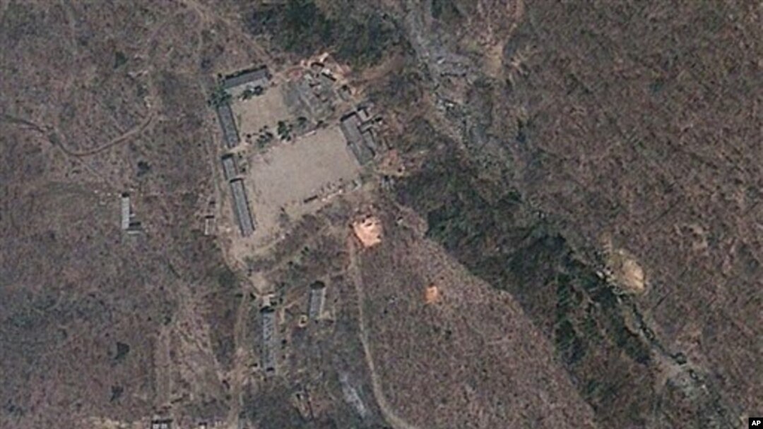 지난해 4월 18일 촬영한 북한 함경북도 풍계리 핵실험장 위성사진. 미국 '지오아이' 제공. (자료사진)