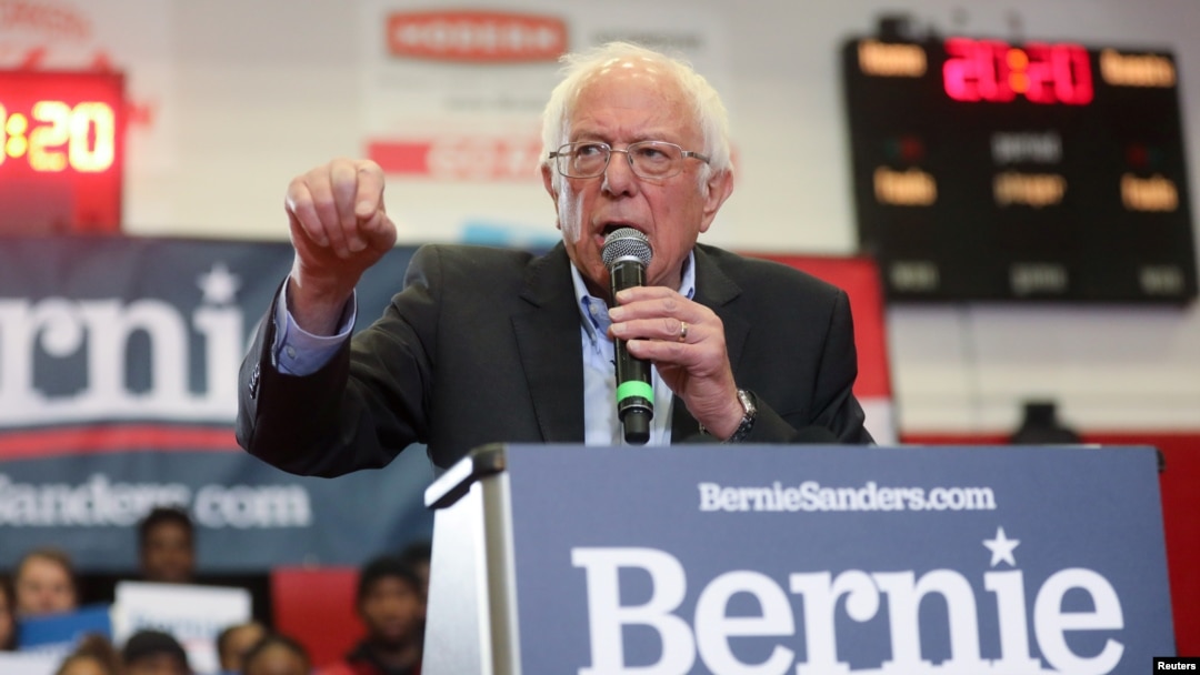 Prezidentlik uchun demokrat nomzodlardan biri Berni Sanders, Shimoliy Karolina, 2020-yil, 27-fevral
