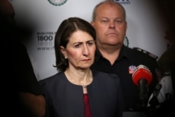 NSW Premier Gladys Berejiklian attends a news conference at Rural Fire Service (RFS) Headquarters in Sydney, Jan. 4, 2020.