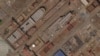 This satellite image from Planet Labs PBC shows construction of China's Type 003 aircraft carrier at the Jiangnan Shipyard northeast of Shanghai, China, May 8, 2022. 
