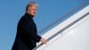 President Donald Trump boards Air Force One for a trip to Cincinnati to promote his tax policy, Feb. 5, 2018, in Andrews Air Force Base, Maryland.