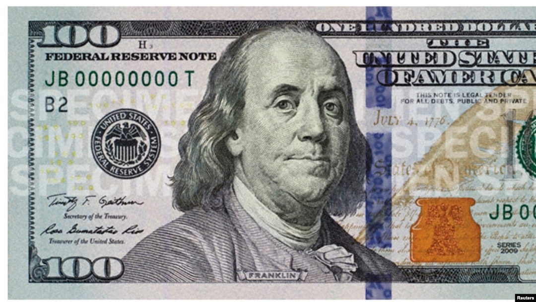 100 dollarlik banknotasining yangi ko'rinishi