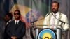 Ethiopia’s prime minister, Abiy Ahmed, addresses his country’s Washington-based diaspora, the largest outside Ethiopia, calling on them to return to, invest in and support their native land with the theme “Break the Wall, Build a Bridge,” in Washington, July 28, 2018.