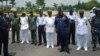 FILE - Members of Nigeria's military leadership are seen in a May 26, 2014, photo in Abuja, Nigeria.