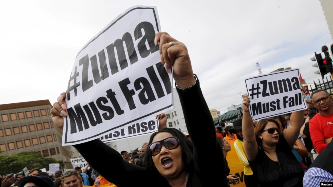 Masu zanga zanga dake neman a tsige Jacob Zuma saboda yin anfani da kudin gwamnati wajen gyara gidan kansa