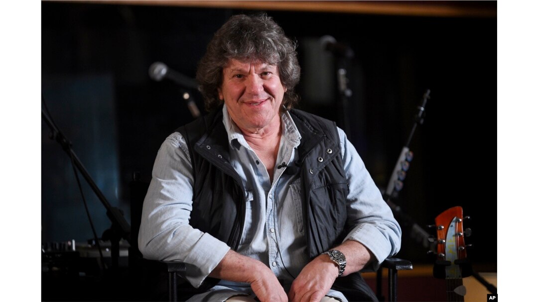 FILE - Woodstock co-producer and co-founder, Michael Lang, participates in the Woodstock 50 lineup announcement at Electric Lady Studios, March 19, 2019, in New York.