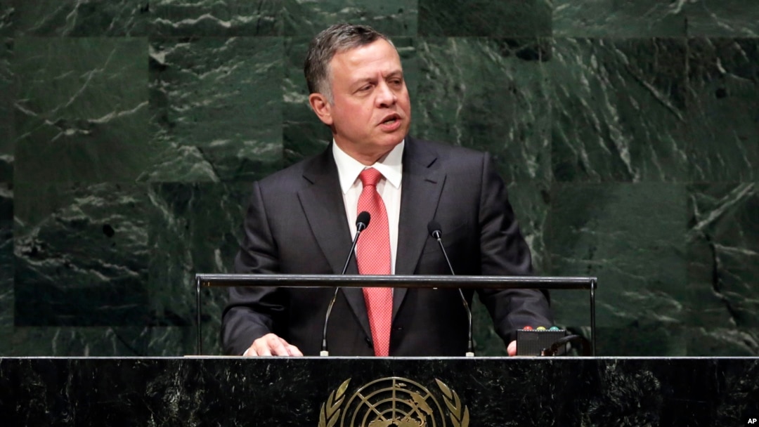 King Abdullah II, of Jordan, addresses the 69th session of the United Nations General Assembly, at U.N. headquarters, Sept. 24, 2014.