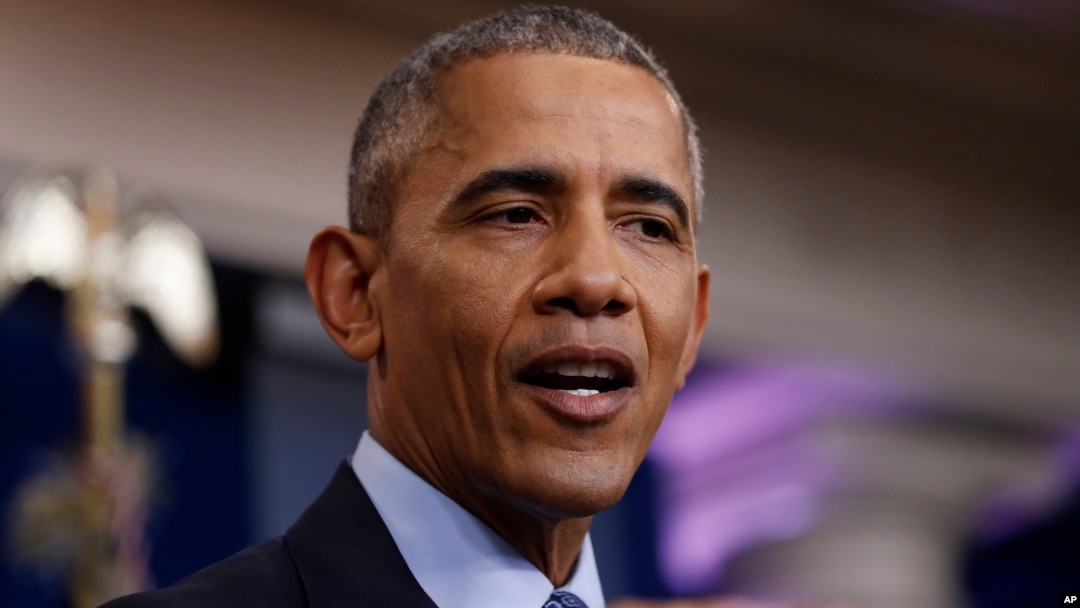 FILE - President Barack Obama speaks during his final presidential news conference, Wednesday, Jan. 18, 2017, in the briefing room of the White House in Washington. 