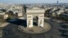 An aerial view shows the deserted Place de l'Etoile and the Arc de Triomphe in Paris, during a lockdown imposed to slow the spread of the coronavirus disease (COVID-19) in France, April 1, 2020.