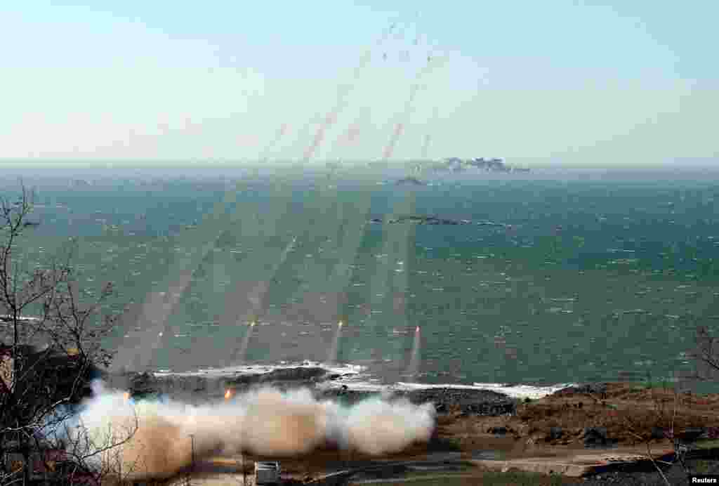 2013年3月14日，朝鲜炮兵分队在西段前线进行实弹射击演练，以检验战斗能力。这支部队的任务是打击韩国的大延坪岛和白翎岛。