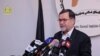 معاون دوم ریاست جمهوری افغانستان در مراسم یک سالگی تأسیس کمیته مشترک رسانه‌ها و حکومت سخنرانی کرد