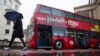 FILE - A BYD bus is displayed at a UK Trade and Investment event in London, Britain October 21, 2015. Chinese investment into low carbon London black cabs and a deal involving luxury sports carmaker Aston Martin are part of a series of business announceme