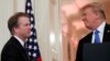 President Donald Trump shakes hands with Judge Brett Kavanaugh his Supreme Court nominee, in the East Room of the White House, July 9, 2018, in Washington. 