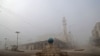 A deserted square is pictured in Maaret al-Numan in Idlib province, Syria, as government forces advance on the town, Dec. 24, 2019.