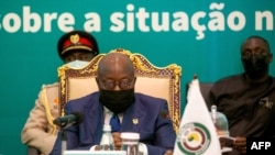 President of Ghana Nana Akufo-Addo chairs the ECOWAS Extraordinary Summit on the Situation in Mali, in Accra, May 30, 2021.