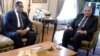 Egypt's Foreign Minister Sameh Shoukry (R) is pictured during a meeting with his Sudanese counterpart Ibrahim Ghandour in Cairo, Egypt, June 3, 2017. 