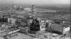 FILE - A 1986 photo offers an aerial view of the Chernobyl nuclear plant in Chernobyl, then-Soviet Ukraine, showing damage from an explosion and fire in reactor four on April 26, 1986.