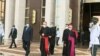 Cardinal Pietro Parolin leaves Cameroon presidential palace in Yaounde, Jan. 29, 2021. (Moki Edwin Kindzeka/VOA)