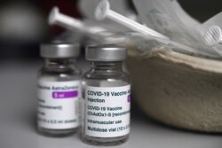 Phials of the Astra-Zeneca Covid-19 vaccine