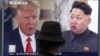 FILE - A man watches a TV screen showing U.S. President Donald Trump, left, and North Korean leader Kim Jong Un during a news program at the Seoul Train Station in Seoul, South Korea, Aug. 10, 2017.