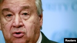 António Guterres, na sede da ONU, 2019