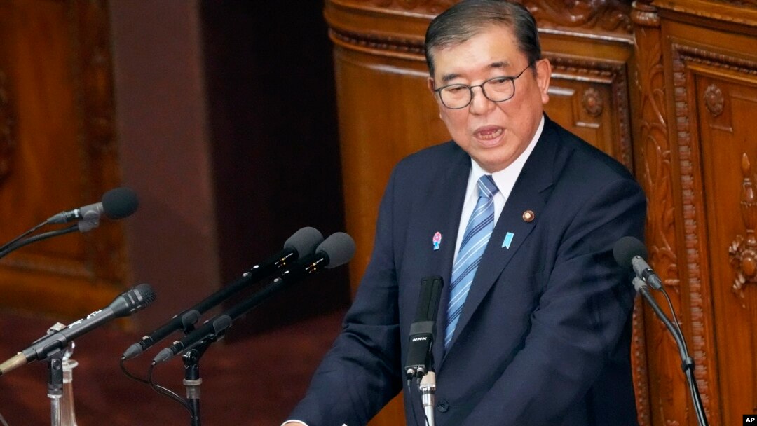 El primer ministro de Japón, Shigeru Ishiba, pronuncia un discurso político que marca el inicio de la sesión parlamentaria de este año en Tokio, el 24 de enero de 2025.