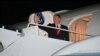 U.S. Secretary of State Mike Pompeo waves before boarding his plane departing from Andrews Air Force Base in Maryland, Sept. 17, 2019.