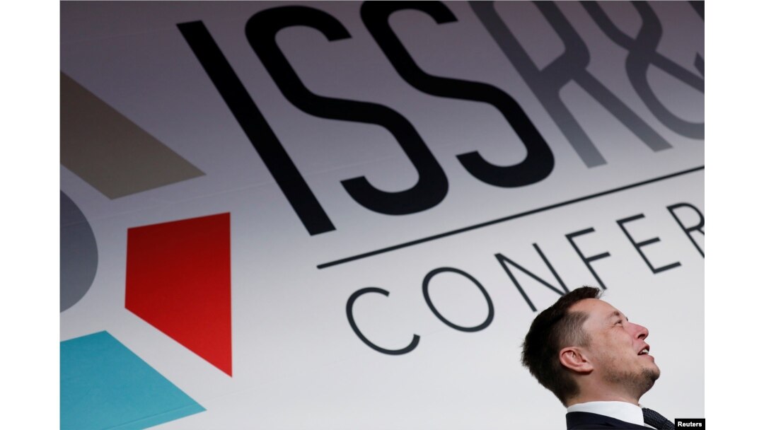 Elon Musk, founder, CEO and lead designer at SpaceX and co-founder of Tesla, speaks at the International Space Station Research and Development Conference in Washington, July 19, 2017.