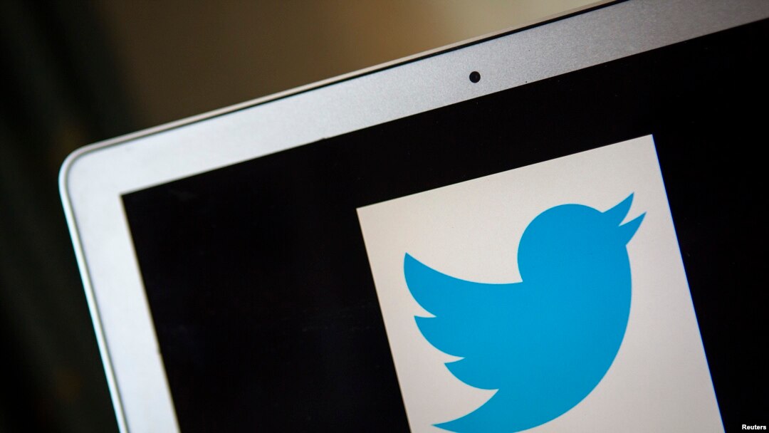 FILE - A portrait of the Twitter logo in Ventura, California.
