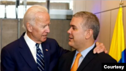 Joe Biden, de Estados Unidos,. e Iván Duque, presidente de Colombia. [Foto de archivo Presidencia de Colombia]