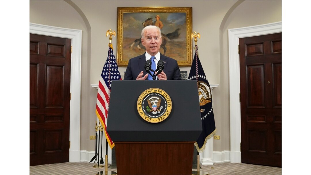 U.S. President Joe Biden speaks about the Colonial Pipeline shutdown at the White House in Washington, May 13, 2021.