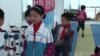 Students at Hanwang Elementary School, China.